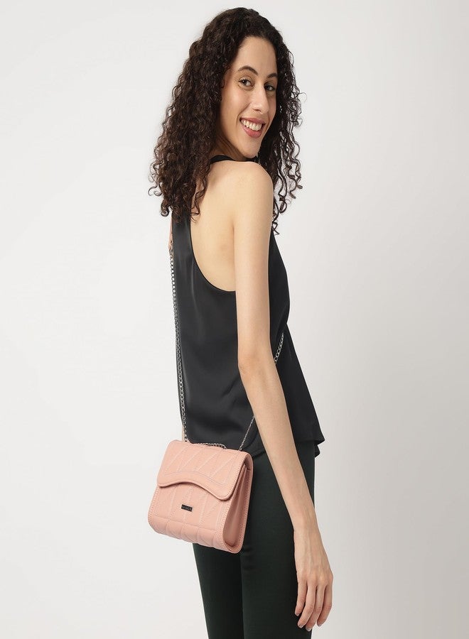 Fastrack Structured Quilted Sling Bag For Women, Ladies and Girls | Made Up of Premium Semi PU Leather Material - Image 2